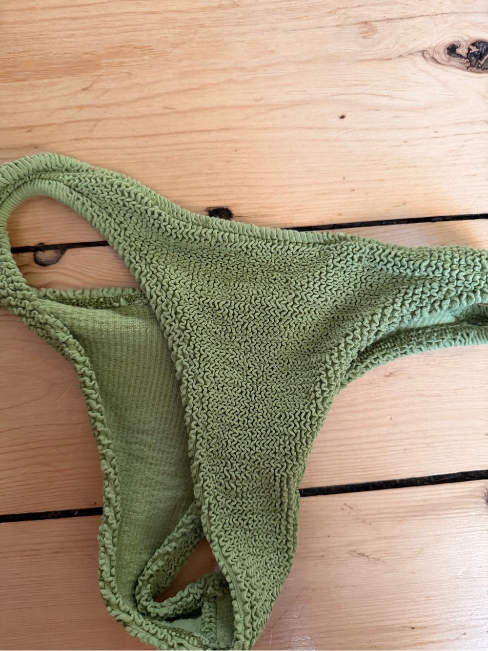 Youswim Light Olive Textured Bikini Set, stretch 1, cheeky bottom - Picture 3 of 3